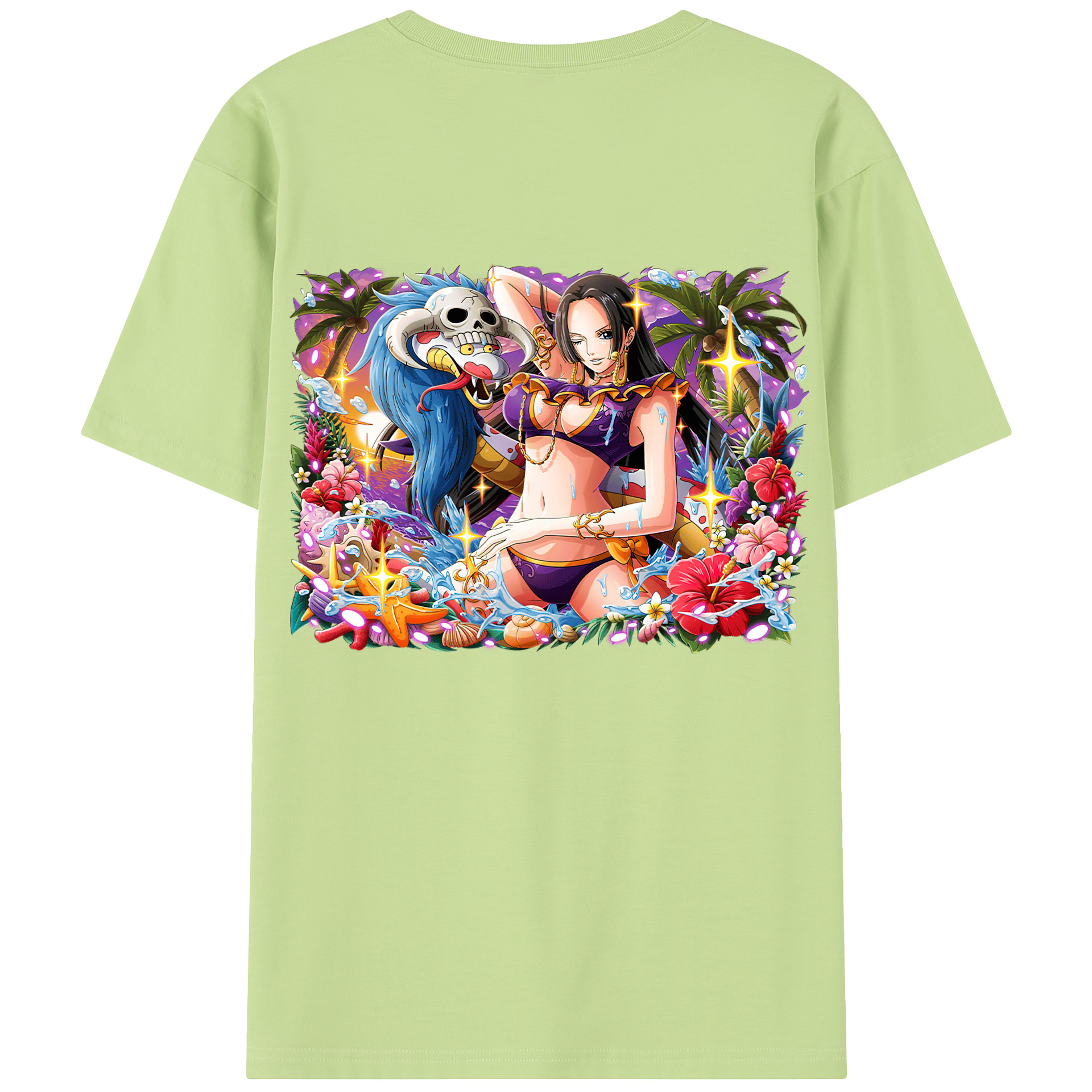ワンピース ボア・ハンコック ONE PIECE Boa·Hancock 綿100％半袖Tシャツ（背面プリント）